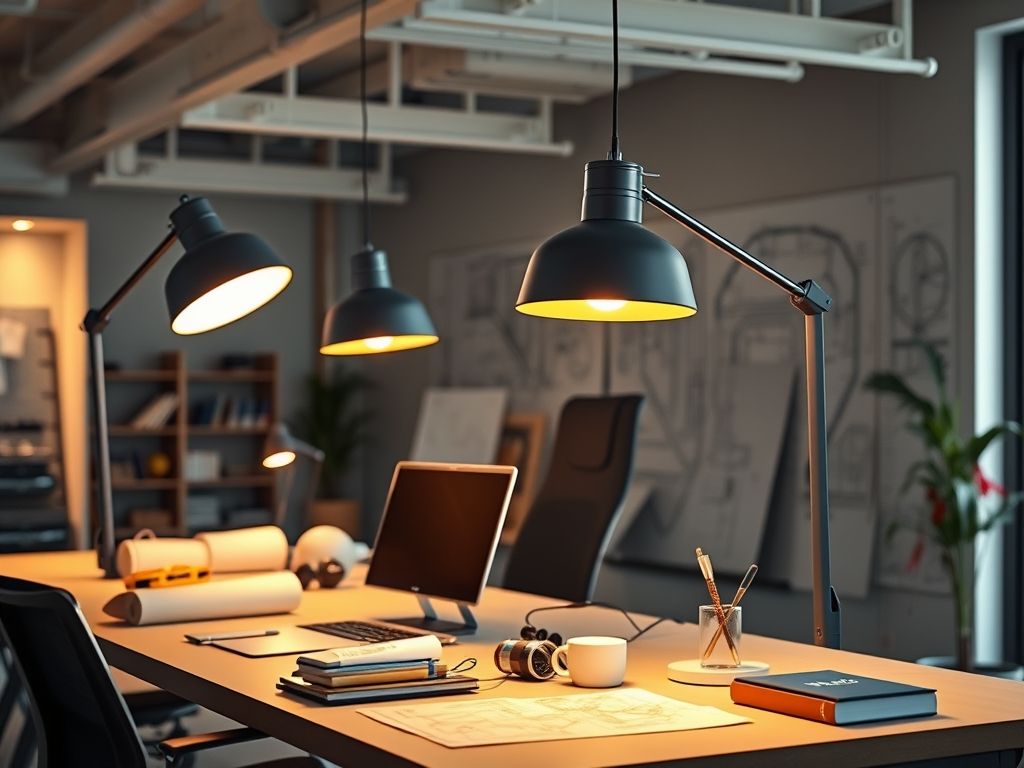 Luminárias articuláveis para home office: ergonomia e estilo