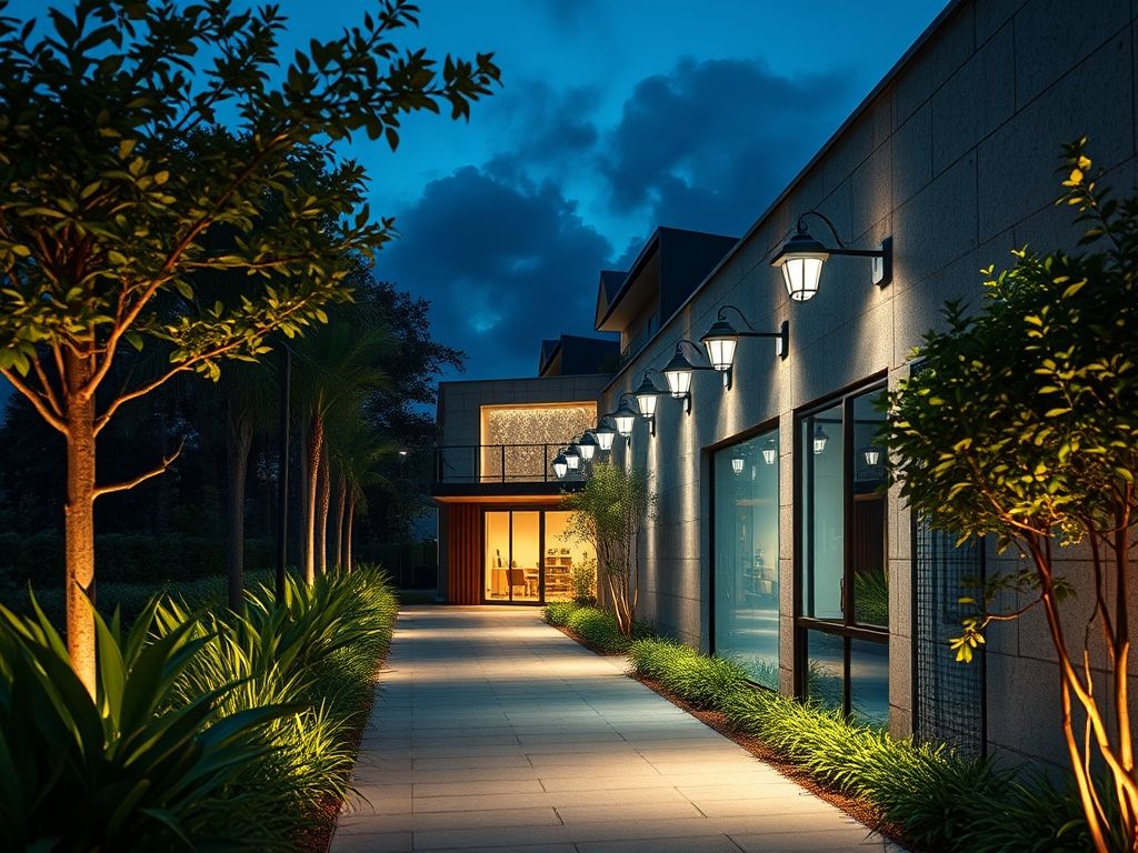 Luminárias eco-friendly para áreas externas