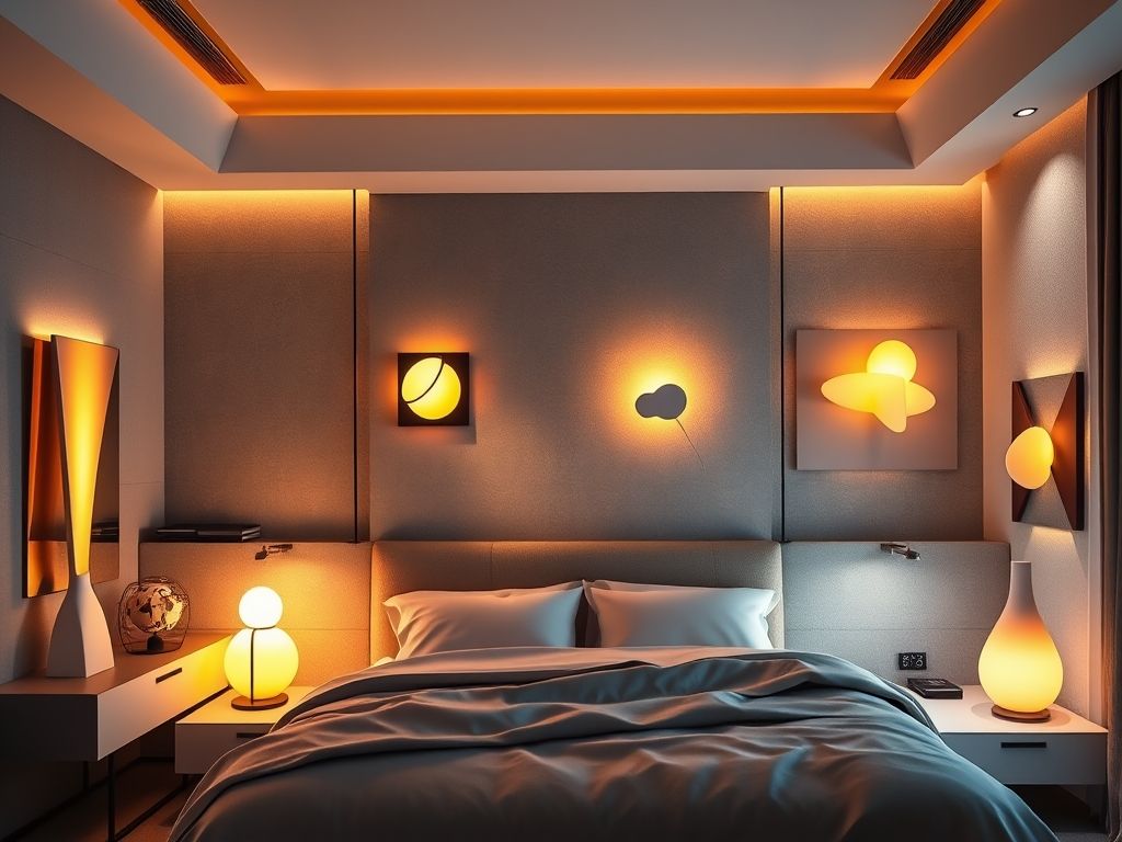 Luminárias esculturais em quartos: ideias criativas
