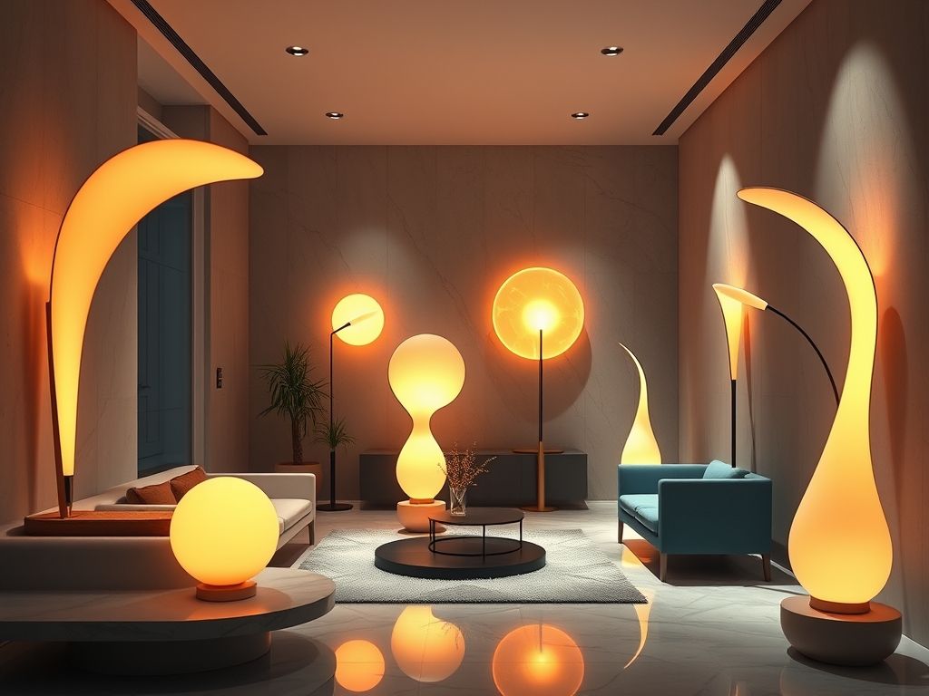 Luminárias esculturais em salas pequenas: truques de luz