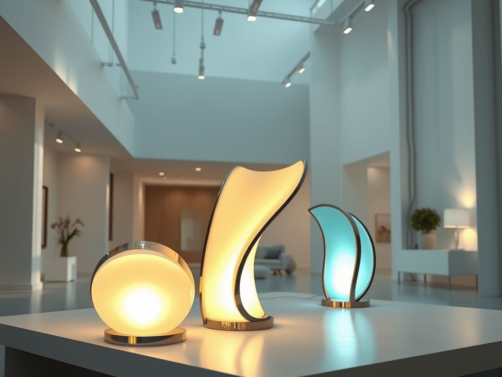 Luminárias esculturais para decoração minimalista
