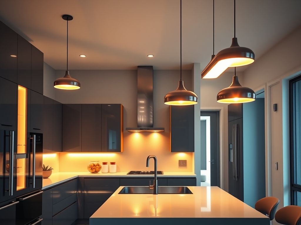 Luminárias LED para cozinha: modelos modernos