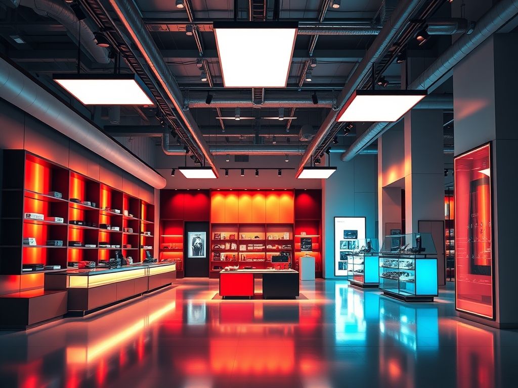 Luminárias LED para lojas