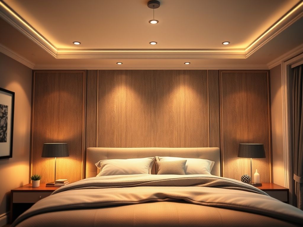 Luminárias LED para quarto aconchegante