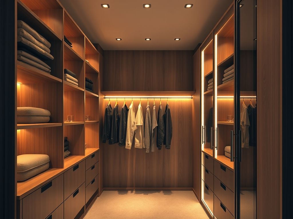 Luminárias para closet pequeno
