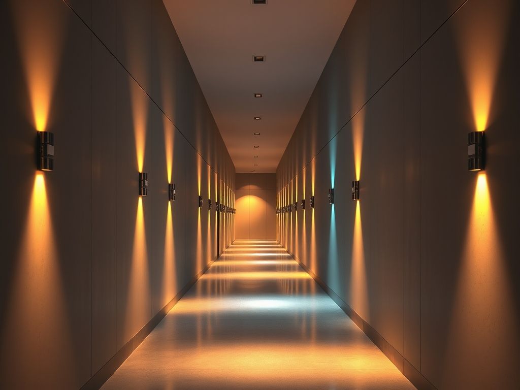 Luminárias para corredor estreito