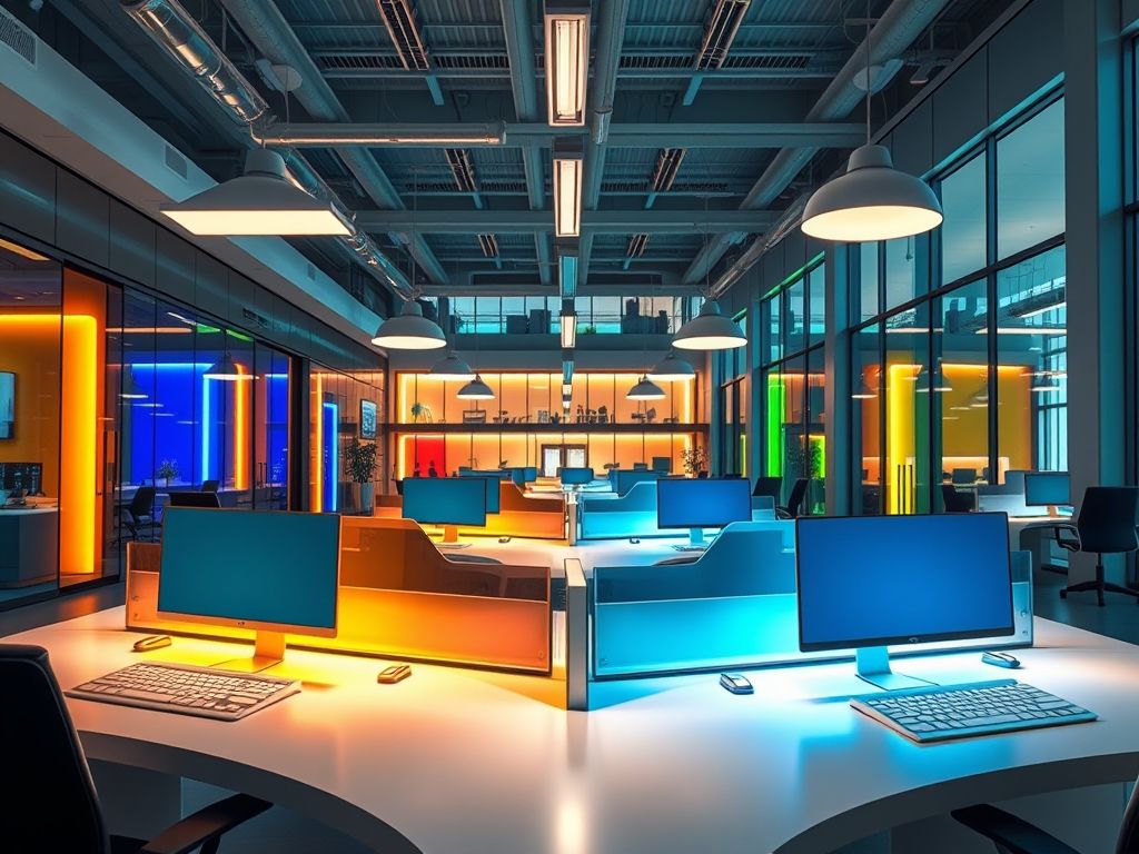 Luminárias para coworking