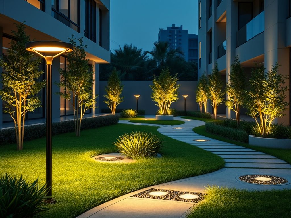 Luminárias para jardim moderno