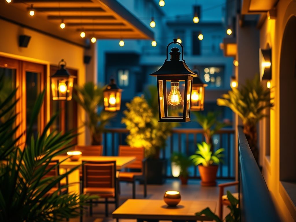 Luminárias para varanda gourmet