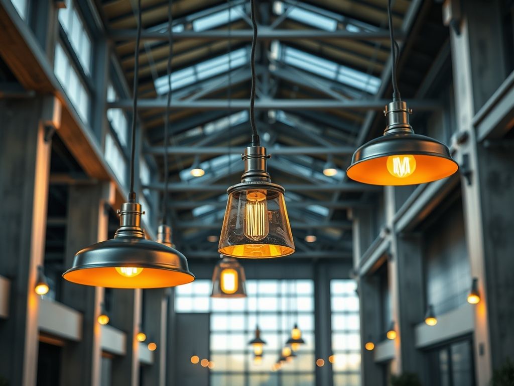 Luminárias pendentes para ambientes industriais