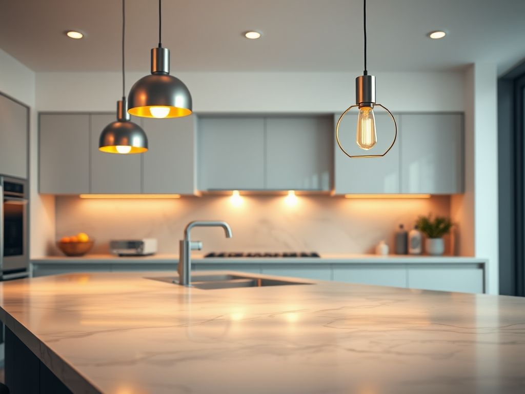 Luminárias pendentes para balcão de cozinha