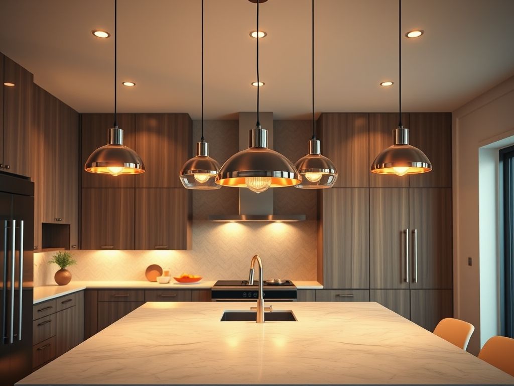 Luminárias pendentes para cozinha americana