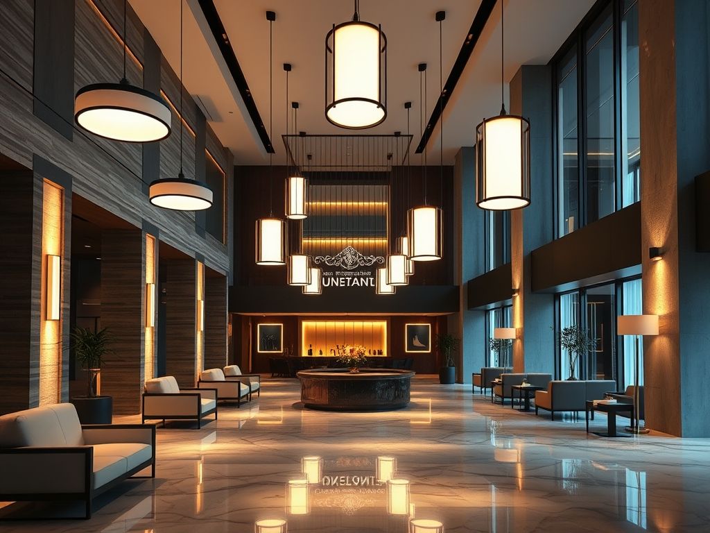 Luminárias pendentes para hotel