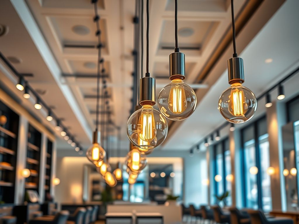 Luminárias pendentes para salão de beleza