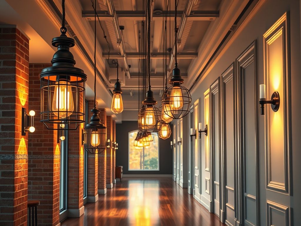 Luminárias vintage em corredores: guia de instalação
