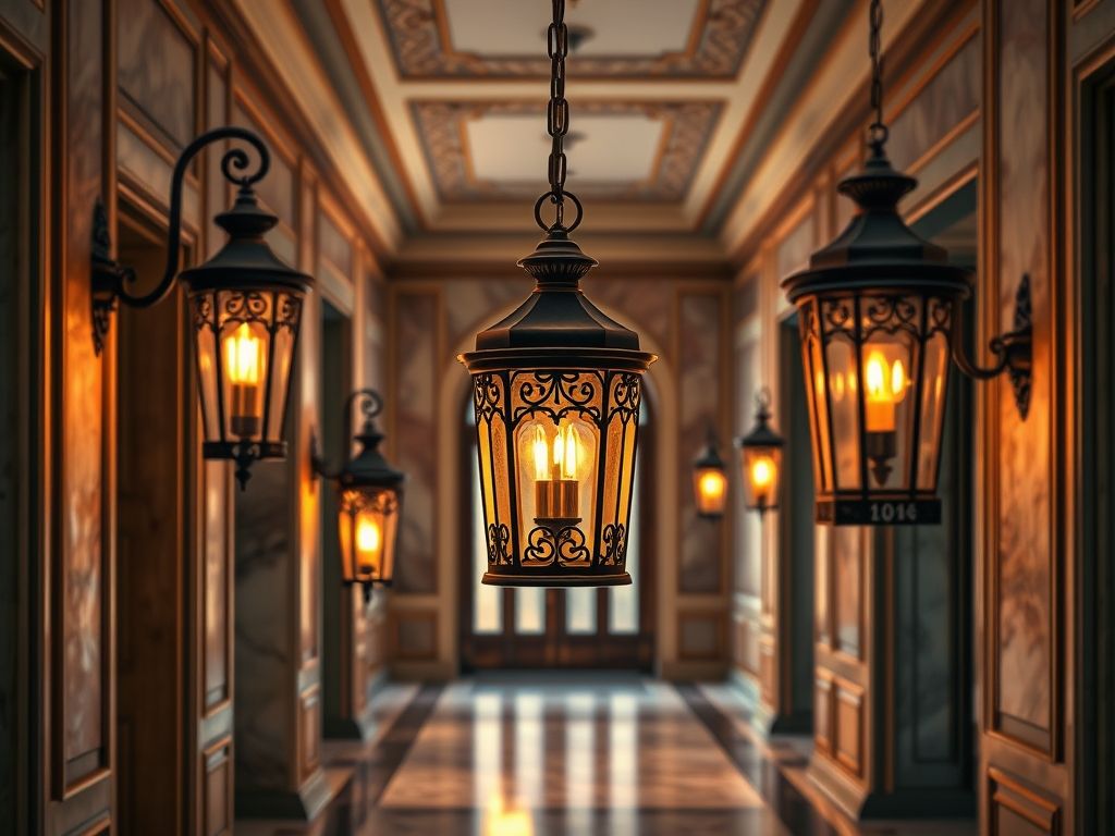 Luminárias vintage para halls de entrada e corredores