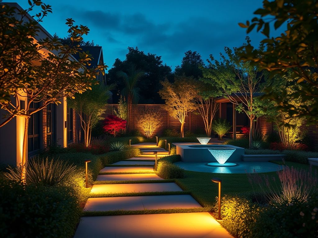 Melhores maneiras de iluminar jardim