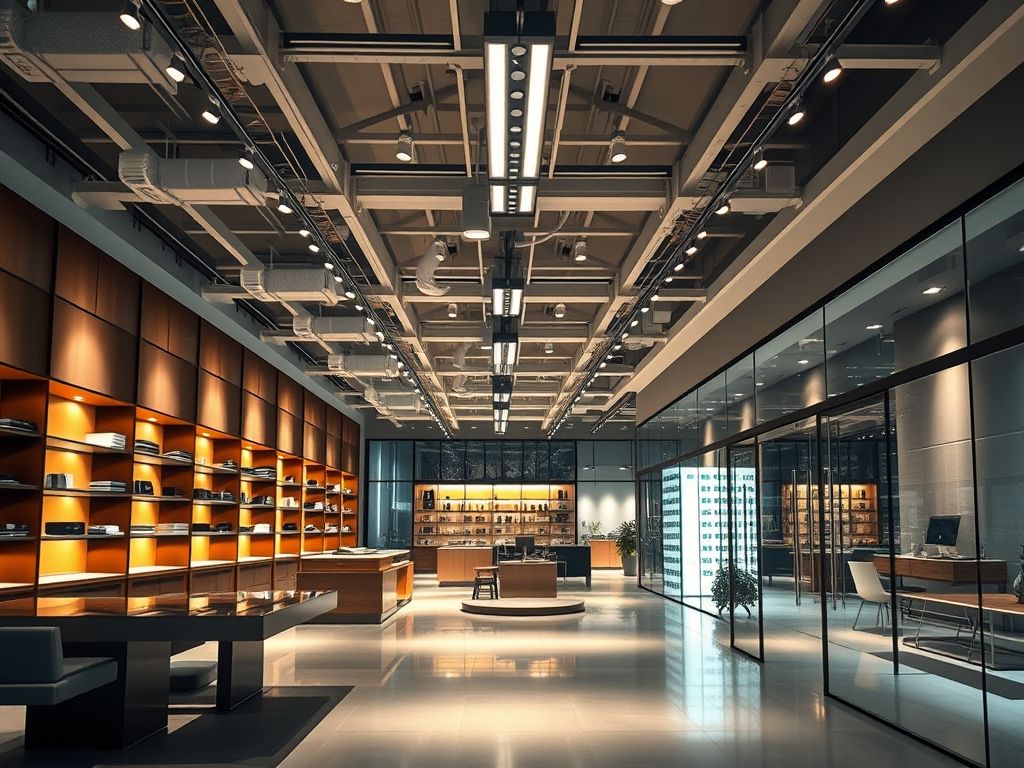 O que é iluminação de escritório comercial