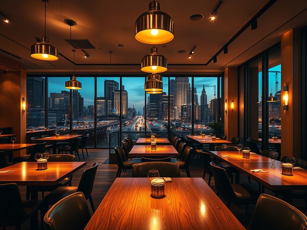O que é iluminação de restaurante