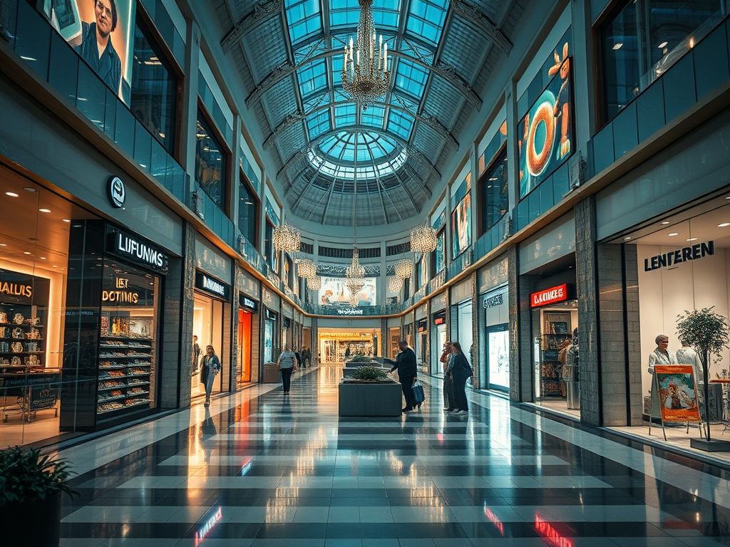 O que é iluminação de shopping center