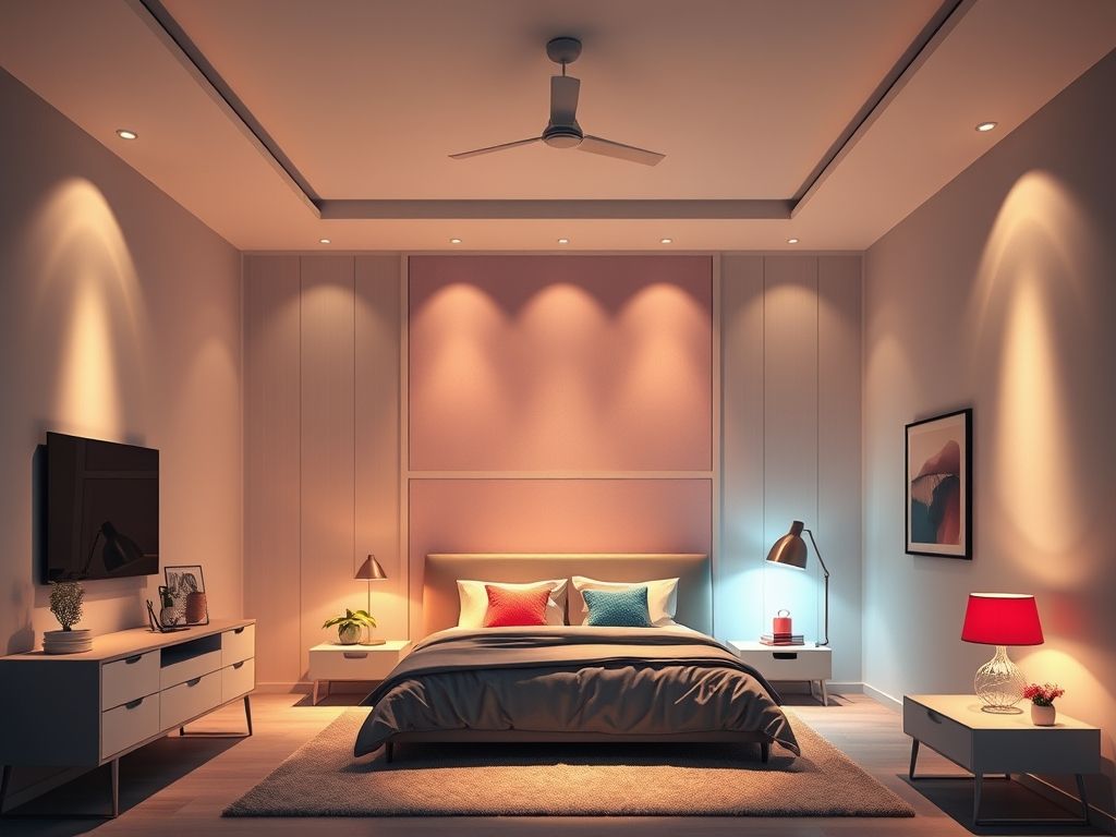 Passo a passo da iluminação em camadas para quartos