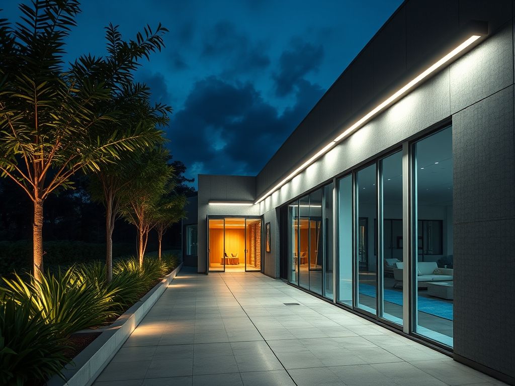 Perfil de LED linear para área externa