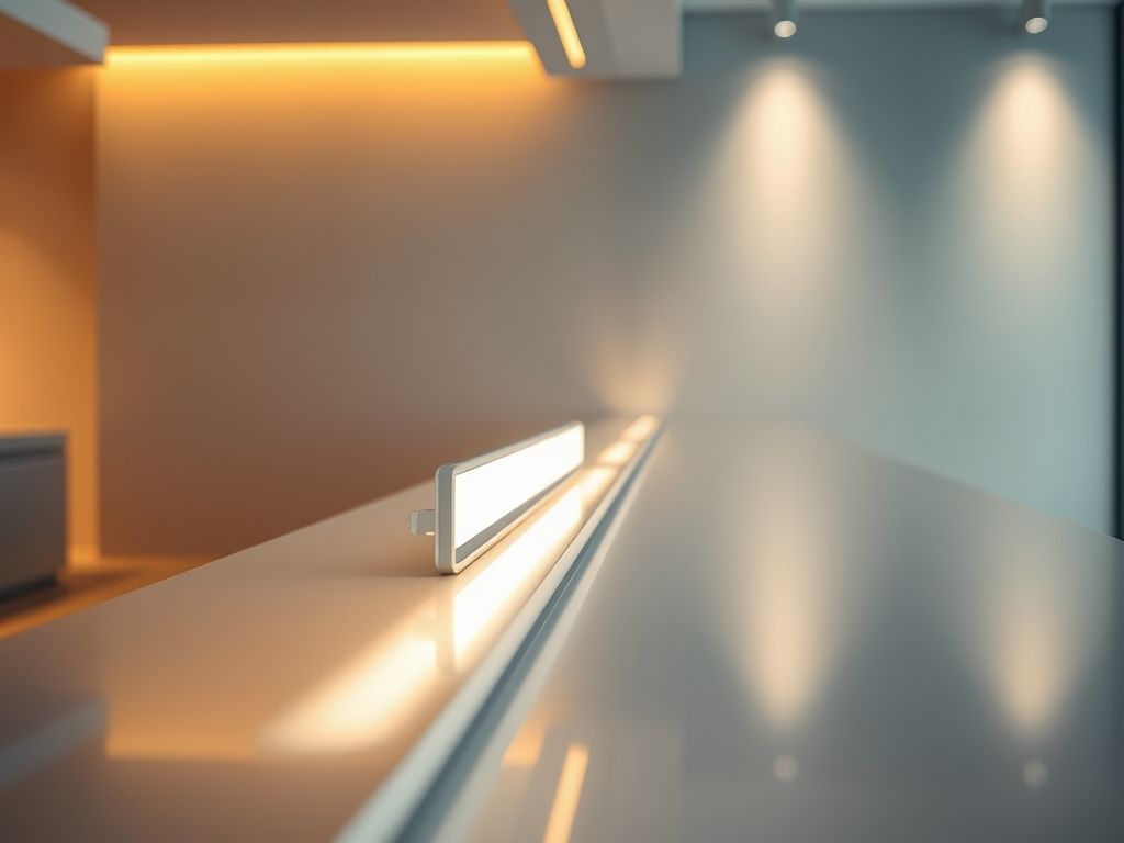 Perfil de LED linear para balcão