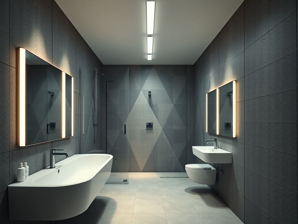Perfil de LED linear para banheiro