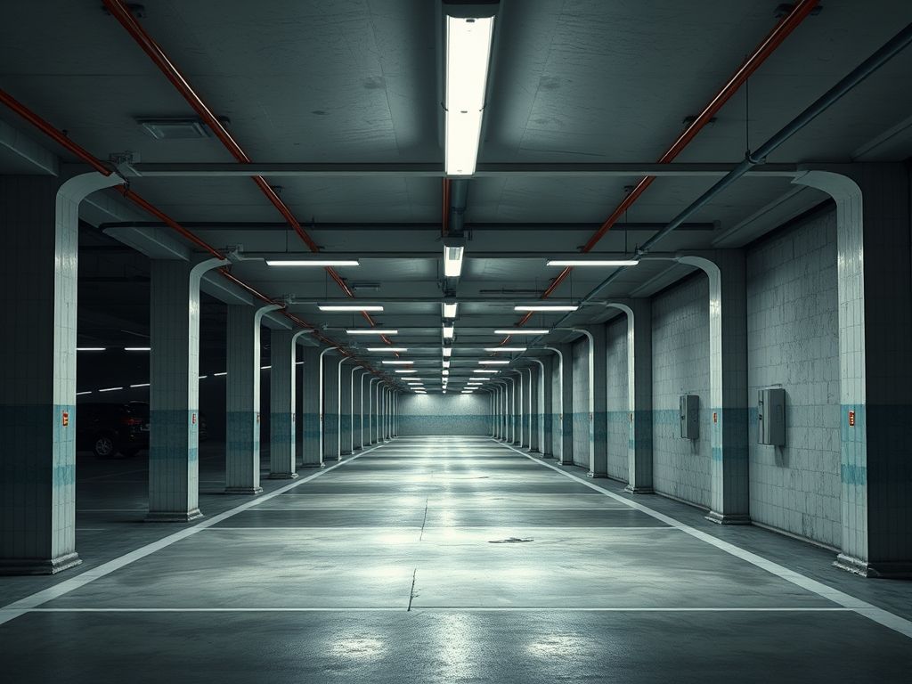 Perfil de LED linear para garagem