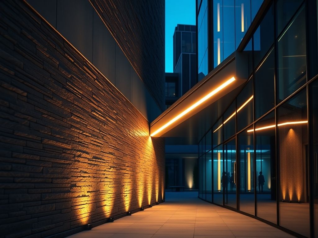 Perfil de LED linear para iluminação de ambientes externos