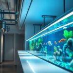 Perfil de LED linear para iluminação de aquários