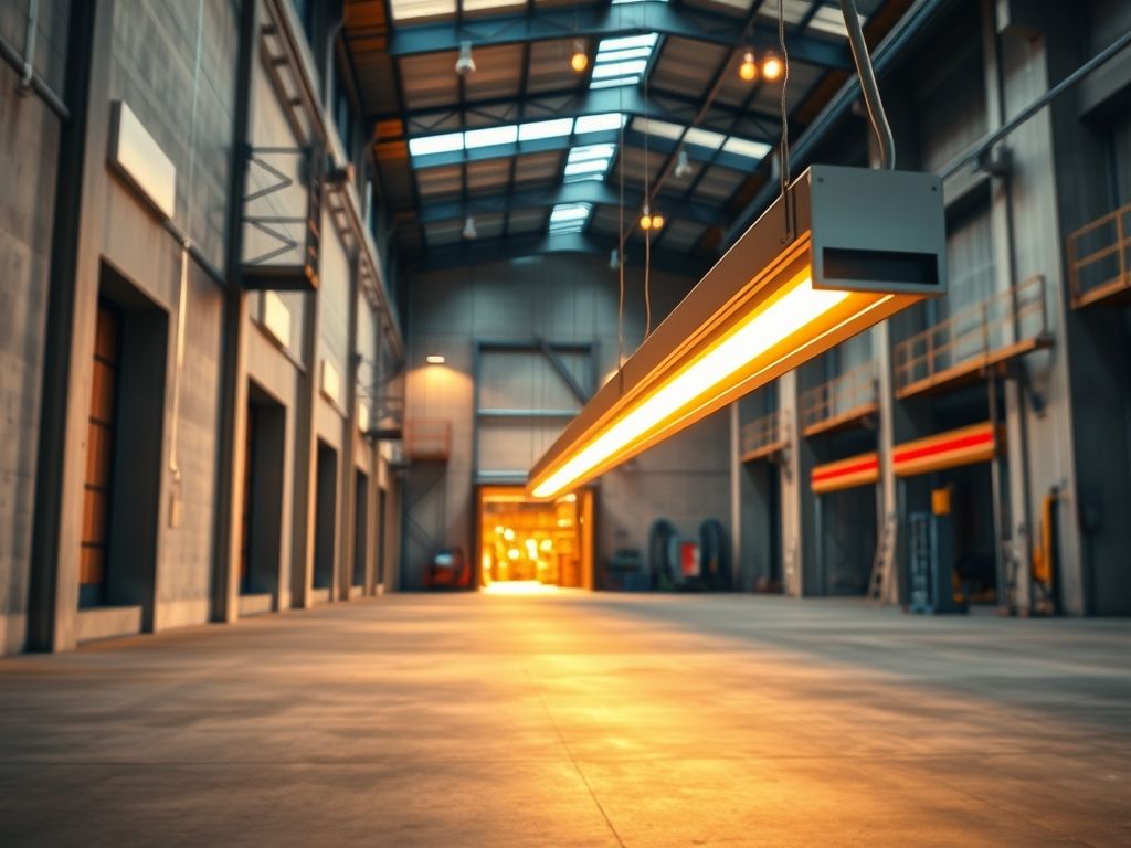 Perfil de LED linear para iluminação de áreas industriais externas