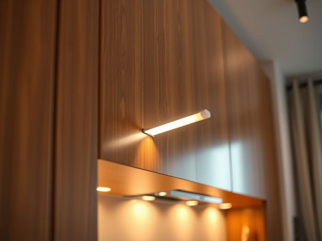 Perfil de LED linear para iluminação de armários