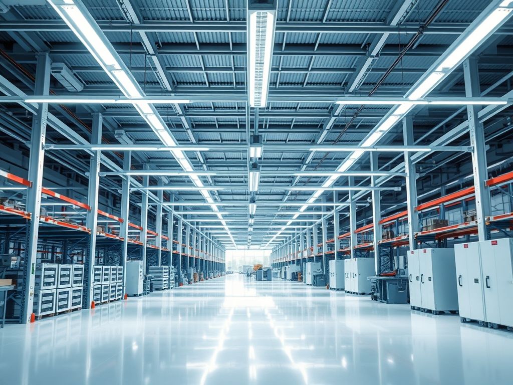 Perfil de LED linear para iluminação de centros de distribuição