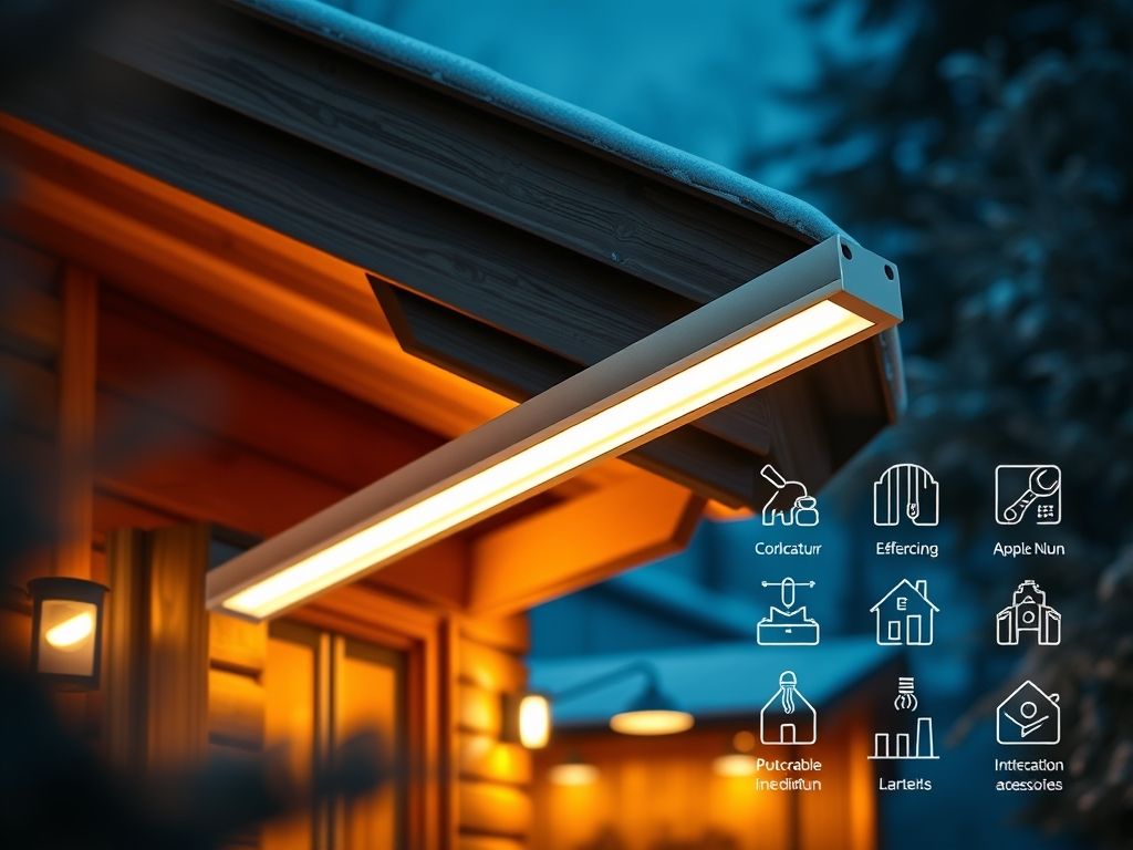 Perfil de LED linear para iluminação de chalés