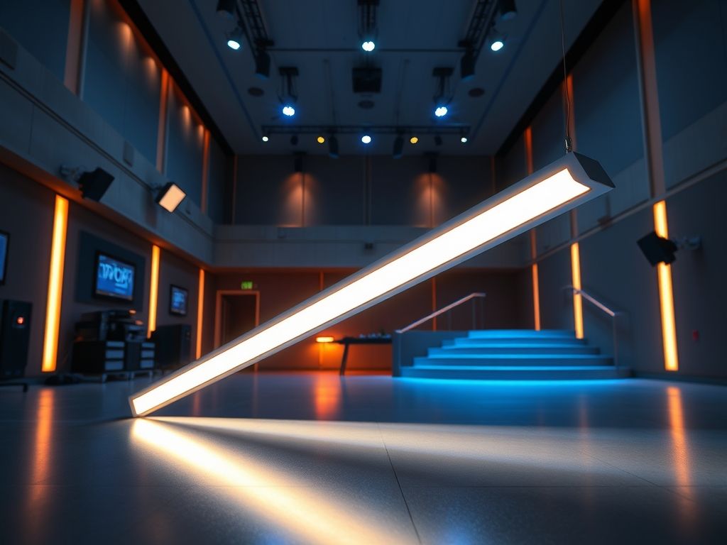 Perfil de LED linear para iluminação de cinemas
