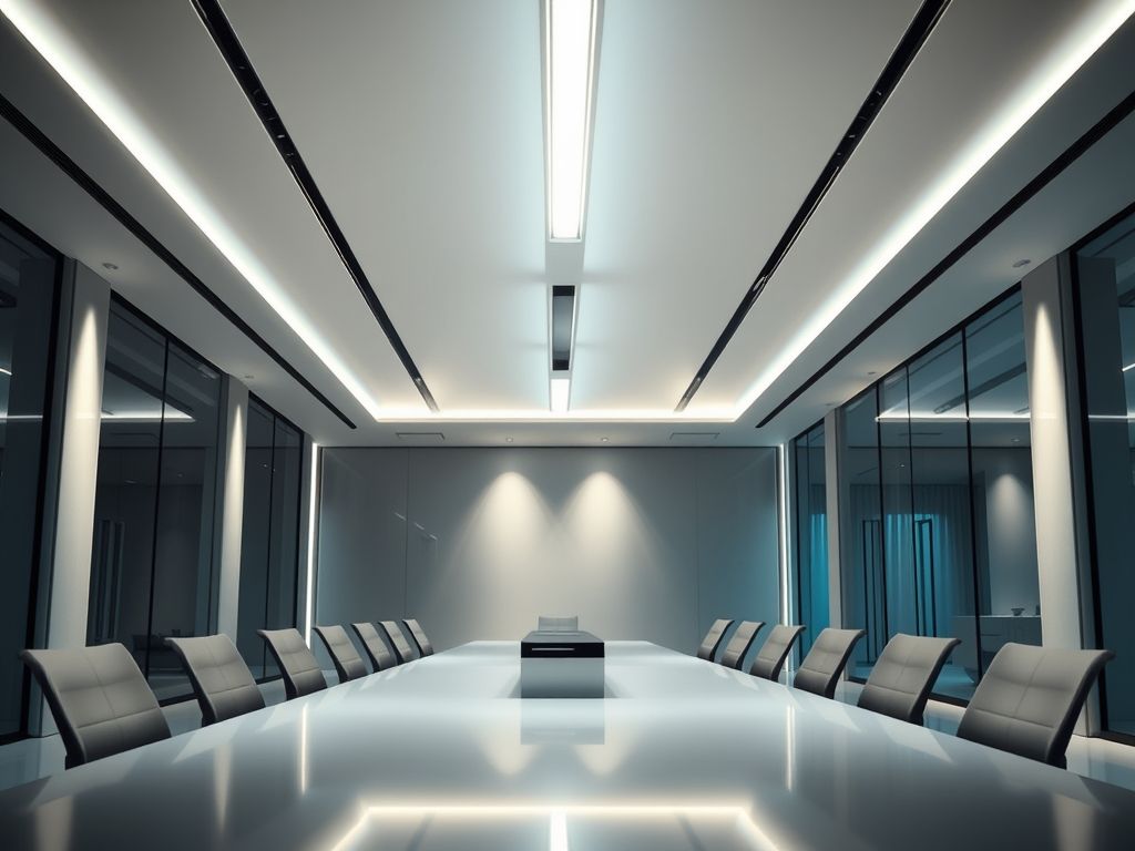 Perfil de LED linear para iluminação de congressos