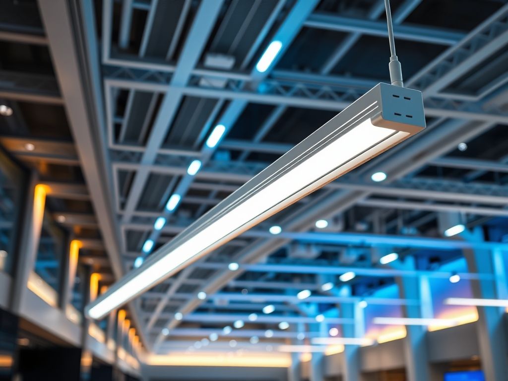 Perfil de LED linear para iluminação de convenções