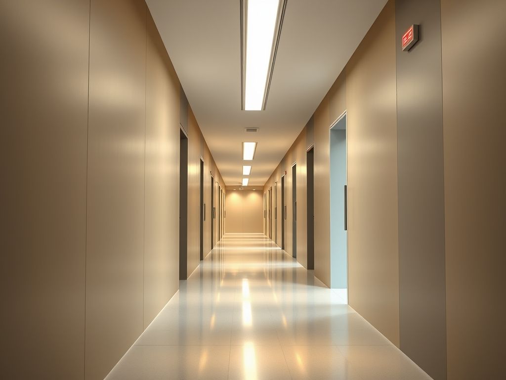 Perfil de LED linear para iluminação de corredores estreitos