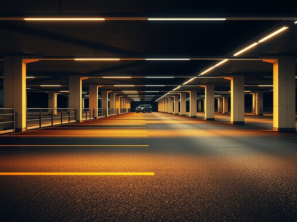 Perfil de LED linear para iluminação de estacionamentos externos