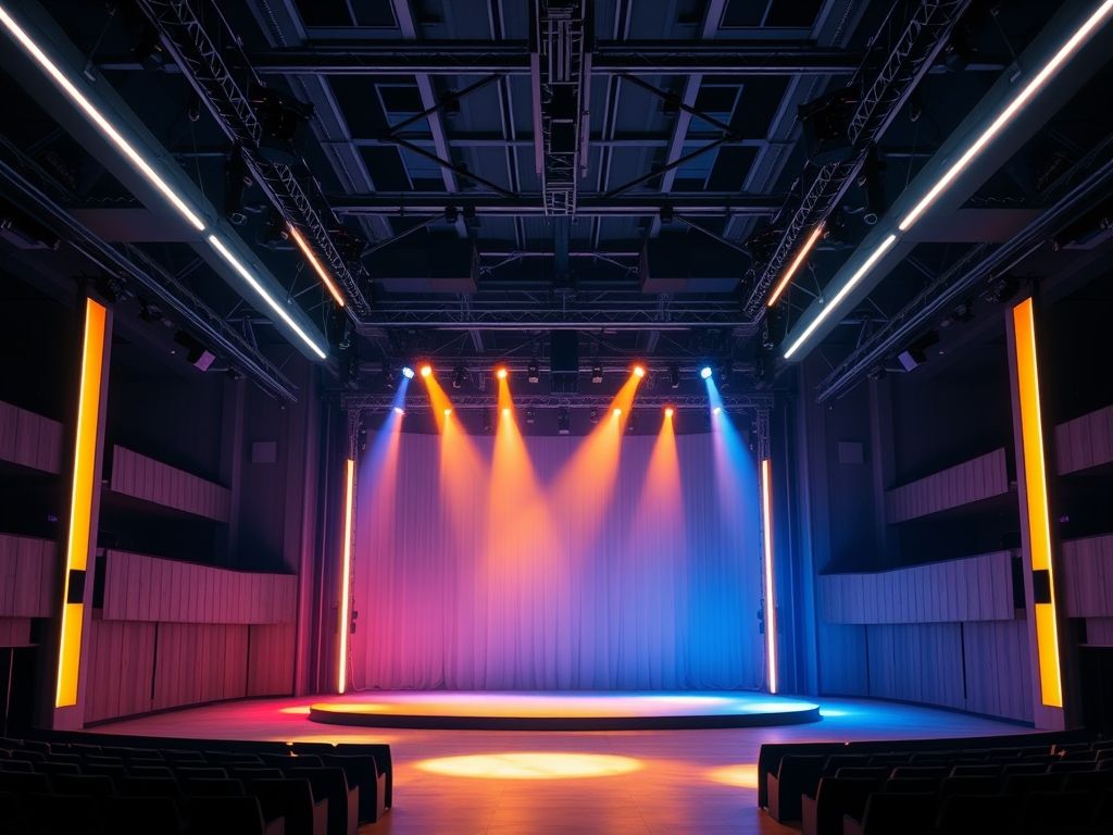 Perfil de LED linear para iluminação de eventos musicais