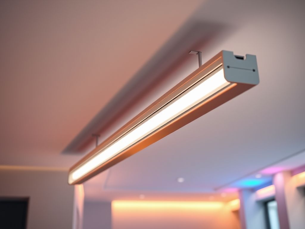 Perfil de LED linear para iluminação de gesso