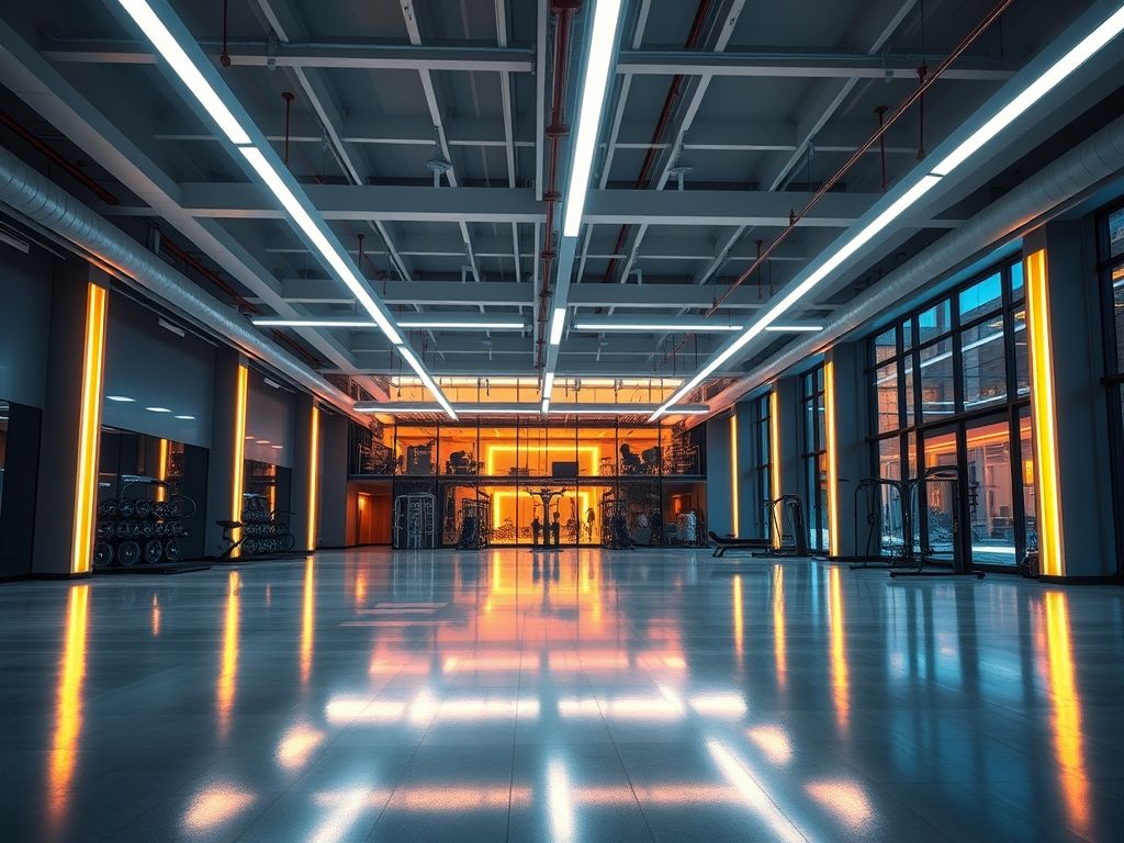Perfil de LED linear para iluminação de ginásios