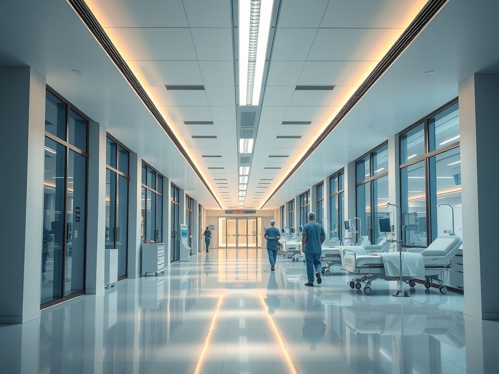 Perfil de LED linear para iluminação de hospitais privados