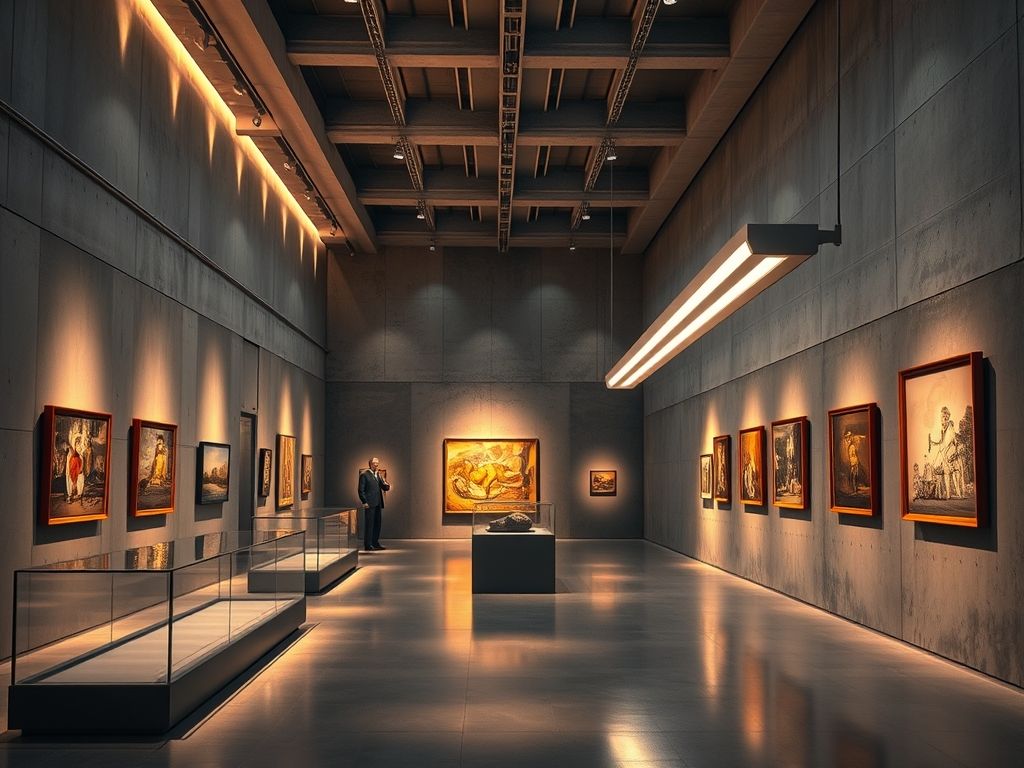 Perfil de LED linear para iluminação de museus