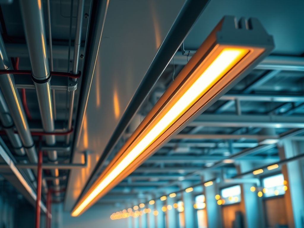 Perfil de LED linear para iluminação de outlets