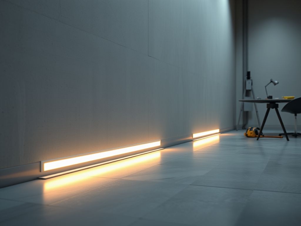 Perfil de LED linear para iluminação de piso