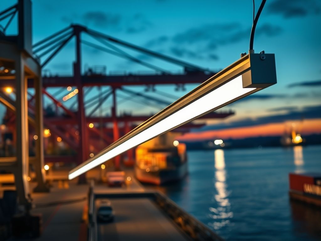 Perfil de LED linear para iluminação de portos