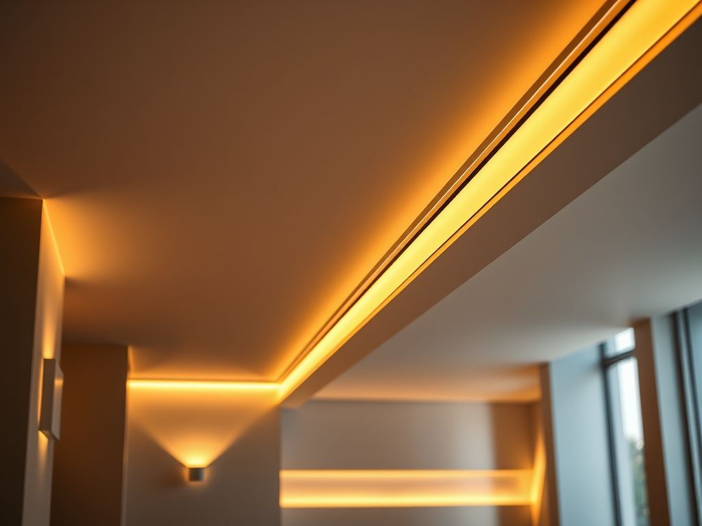Perfil de LED linear para iluminação de pousadas
