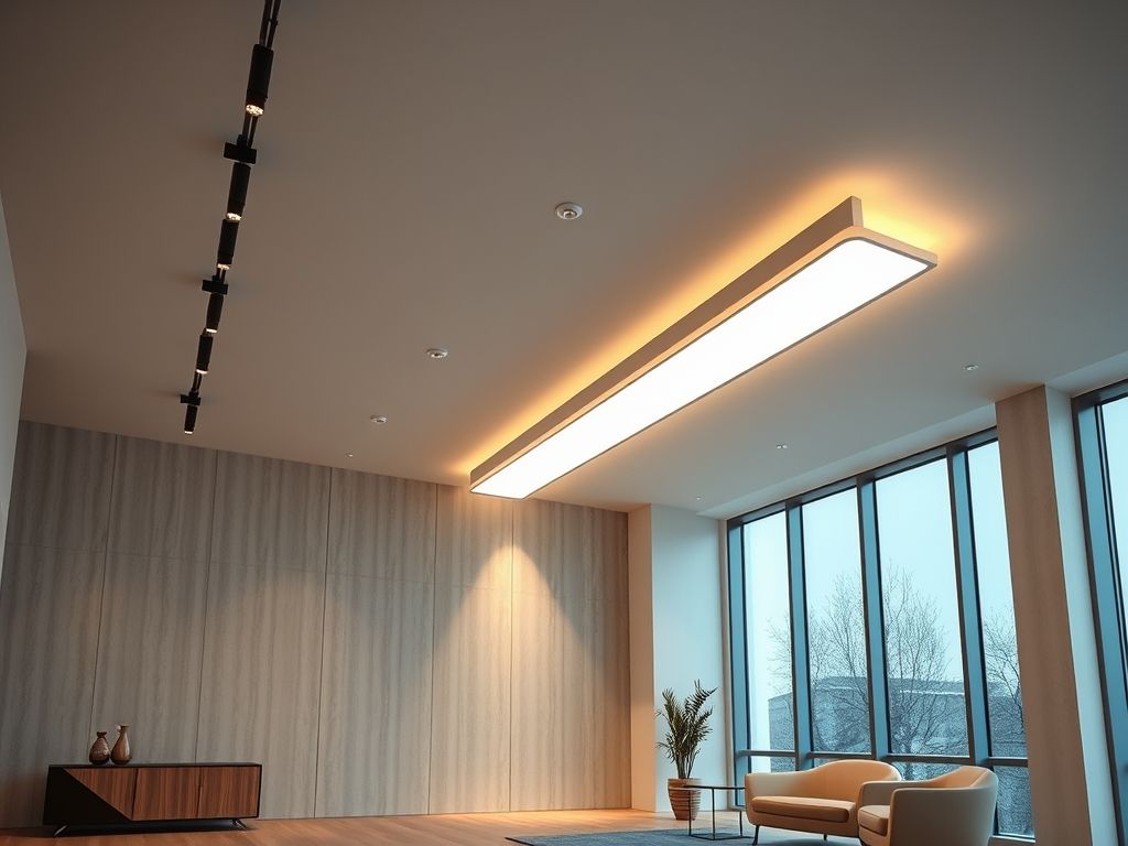 Perfil de LED linear para iluminação de sala